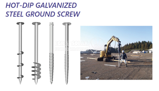 Galvanis Ground Screw Pile Jangkar Kanthi Flange