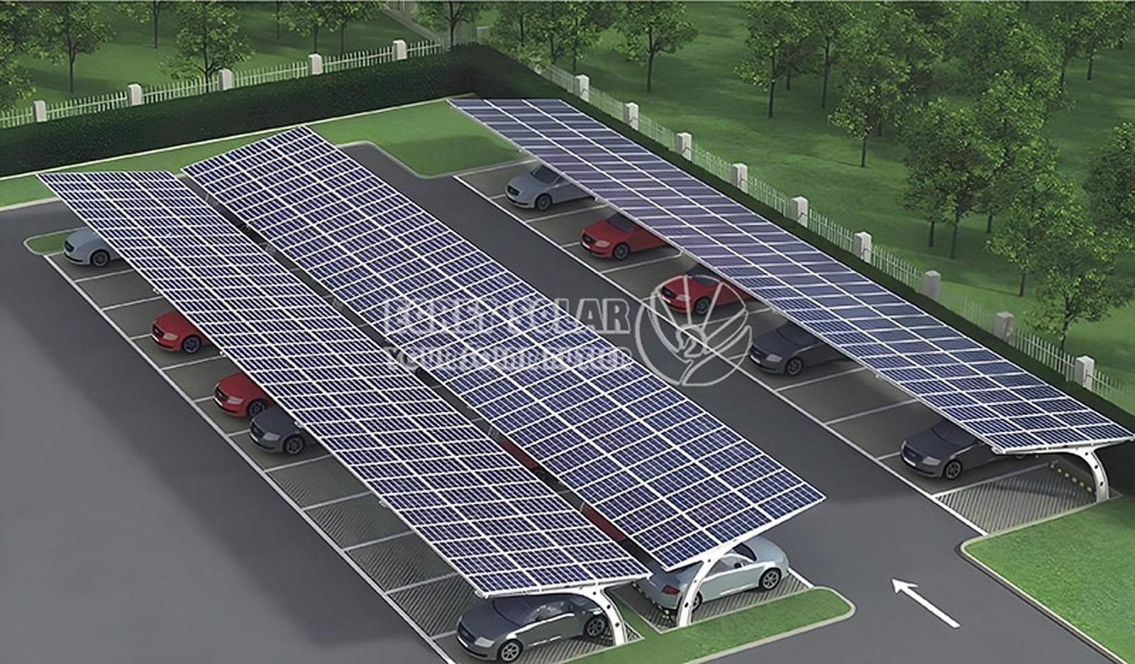 Carport Solar Steel Carbon: Driving Force kanggo Masa Depan Ijo