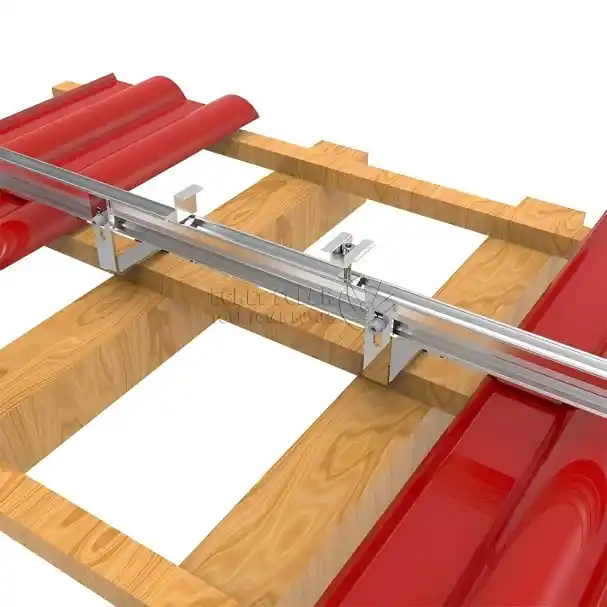 Aksesoris Solar Rel Aluminium kanggo Metal Roof Mounting System