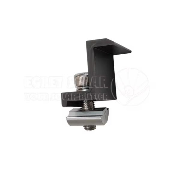 Panel Surya Aluminium Black End Clamp