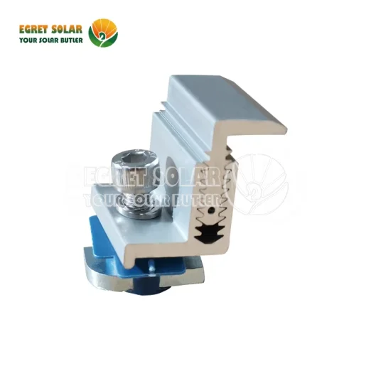 Clamp mburi panel solar luwes kanggo baja c ril