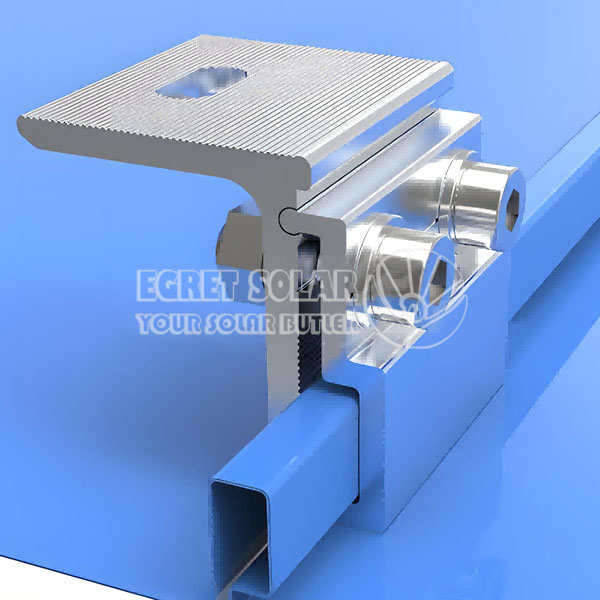 Standing Seam Metal Roof Clamp Kanggo Pemasangan Panel Surya